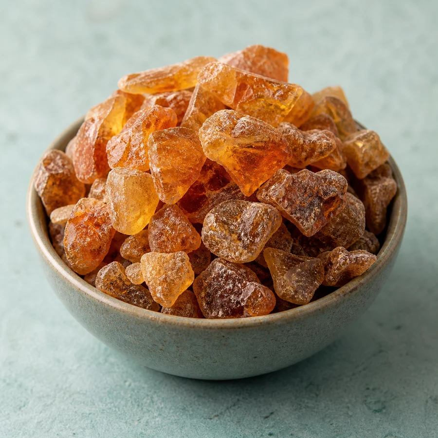 Foto realista de Mirra, ingrediente natural do KenkoVita